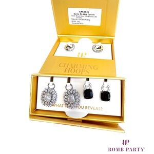 SOLD-Bomb Party Charming Hoops- Dazzle Me With Options